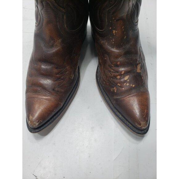 Vintage Acme Men’s 4916 Cordovan Brown Leather Western Boots Size 9 1/2 D main image 6